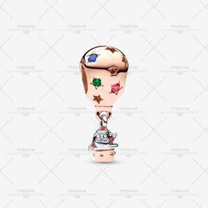 Pandora Two-tone Santa Claus in Hot Air Balloon Charm|Pendant